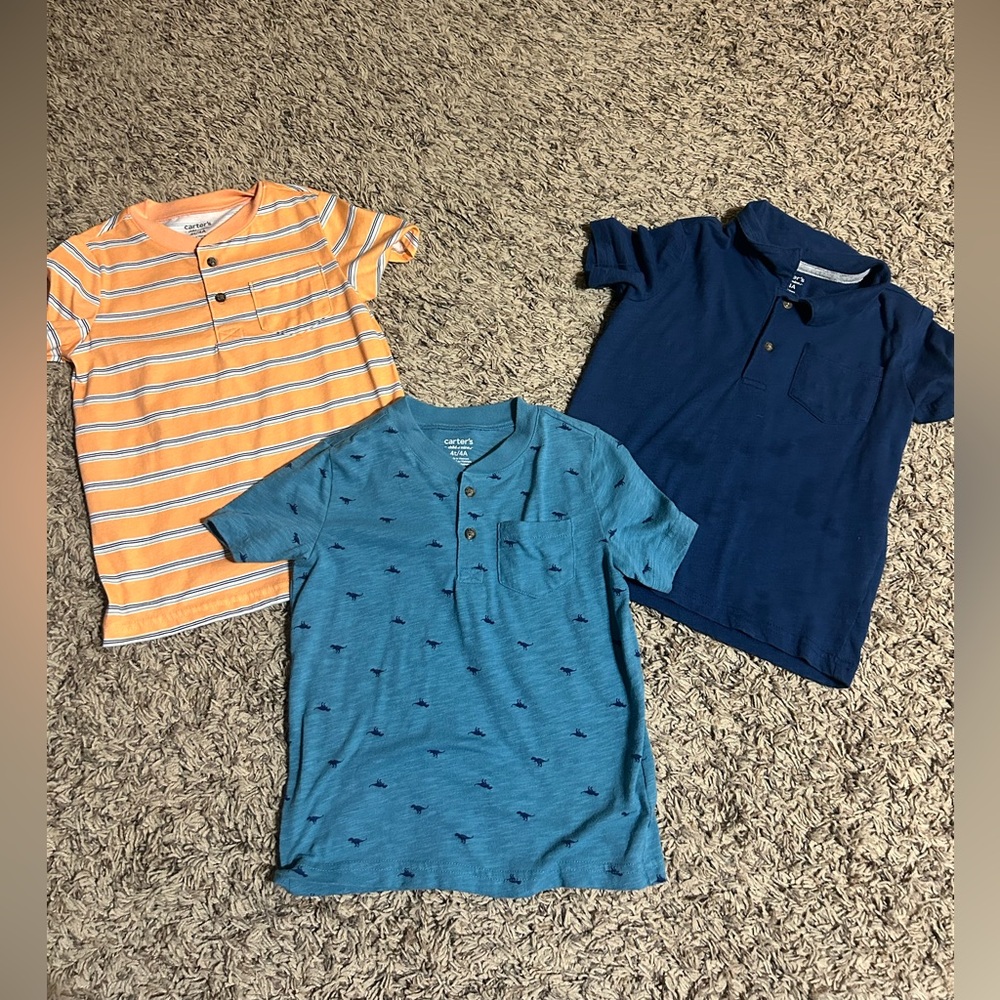Carter's Kids Polo Shirts - Orange, Light Blue, Dark Blue